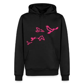 5 Voegel (1 color) - Männer Premium Bio Hoodie - Schwarz - Vorne - Nico (187cm)