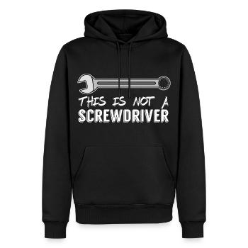 This is not a screwdriver mechanic saying - Men’s Premium Organic Hoodie - black - Front - Nico (187cm)