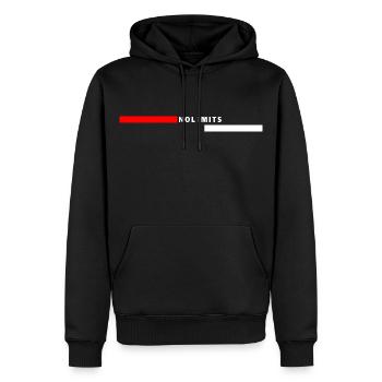 Keine Grenzen - Männer Premium Bio Hoodie - Schwarz - Vorne - Nico (187cm)