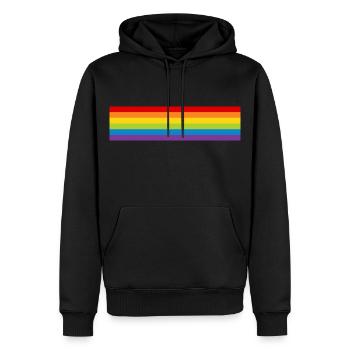 LGBT Pride Flag CSD Regenbogen Flagge Pride Month - Männer Premium Bio Hoodie - Schwarz - Vorne - Nico (187cm)