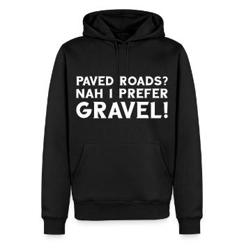 I Prefer Gravel Bike Radfahrer Bikepacking Fahrrad - Männer Premium Bio Hoodie - Schwarz - Vorne - Nico (187cm)