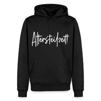 Arbeitszeit reduzieren Alter Arbeit Altersteilzeit - Männer Premium Bio Hoodie - Schwarz - Vorne - Nico (187cm)