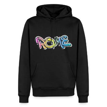 Rome Rome Italie Ville Graffiti Spray Sprayer - Sweat à capuche Premium bio Homme - noir - Devant - Nico (187cm)