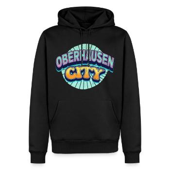 Oberhausen Allemagne Ville Police Pop Art Comic - Sweat à capuche Premium bio Homme - noir - Devant - Nico (187cm)