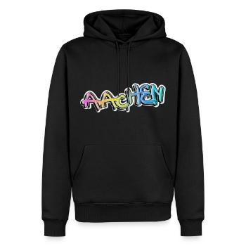 Aachen Deutschland Stadt Graffiti Spray Sprayer - Männer Premium Bio Hoodie - Schwarz - Vorne - Nico (187cm)