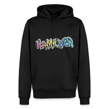 Hanover Allemagne Ville Graffiti Pulvérisateur - Sweat à capuche Premium bio Homme - noir - Devant - Nico (187cm)