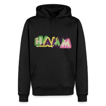 Hamm Deutschland Stadt Schrift Punk Retro - Männer Premium Bio Hoodie - Schwarz - Vorne - Nico (187cm)
