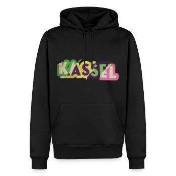 Kassel Deutschland Stadt Schrift Punk Retro - Männer Premium Bio Hoodie - Schwarz - Vorne - Nico (187cm)
