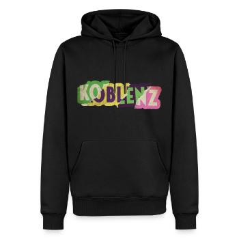 Koblenz Deutschland Stadt Schrift Punk Retro - Männer Premium Bio Hoodie - Schwarz - Vorne - Nico (187cm)