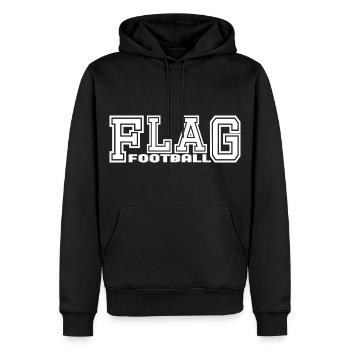 Flag Football Player et conception de joueur - Sweat à capuche Premium bio Homme - noir - Devant - Nico (187cm)