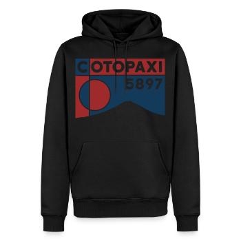 Cotopaxi Altitude Climb Summit Keepsake Gift - Men’s Premium Organic Hoodie - black - Front - Nico (187cm)
