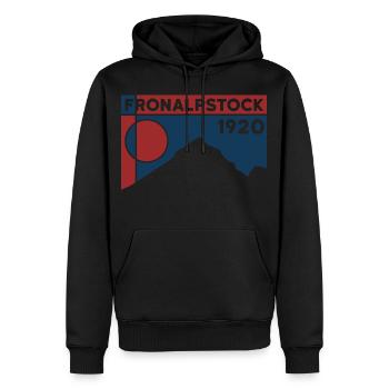 Fronalpstock Vierwaldstättersee Wandern Souvenir - Männer Premium Bio Hoodie - Schwarz - Vorne - Nico (187cm)