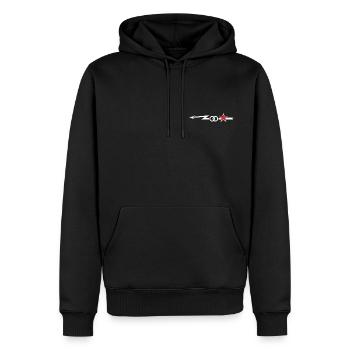 NormandieNiemenwhite - Sweat à capuche Premium bio Homme - noir - Devant - Nico (187cm)