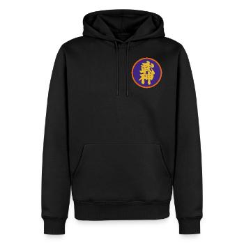 DaiShihan Patch - Bujinkan - Männer Premium Bio Hoodie - Schwarz - Vorne - Nico (187cm)