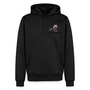 Surfskate - Mehr Tage flach - Männer Premium Bio Hoodie - Schwarz - Vorne - Nico (187cm)
