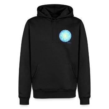 Mandala - inner peace - Men’s Premium Organic Hoodie - black - Front - Nico (187cm)