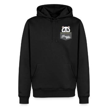 Panda in your pocket - Men’s Premium Organic Hoodie - black - Front - Nico (187cm)
