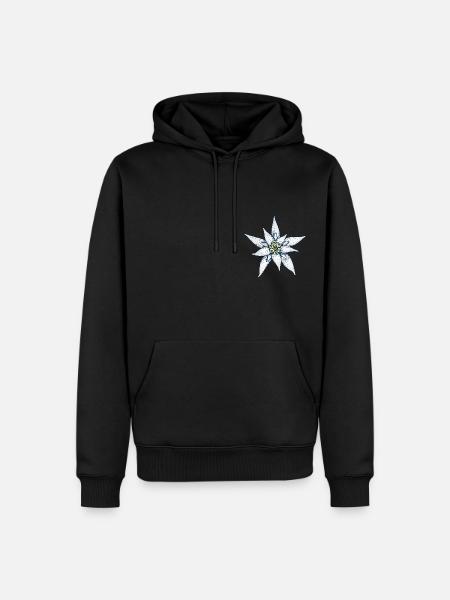 Edelweiss Alpine flower - Men’s Premium Organic Hoodie - black