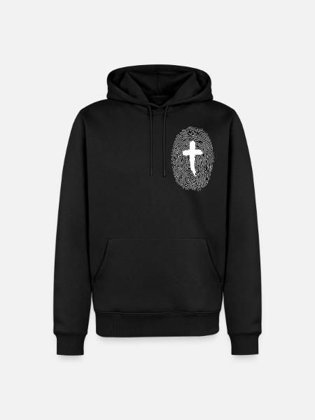 JESUS ADN - Sweat à capuche Premium bio Homme - noir