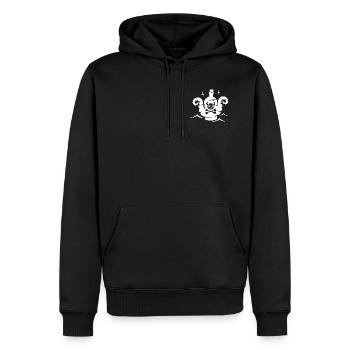 Pirate Rum - Men’s Premium Organic Hoodie - black - Front - Nico (187cm)
