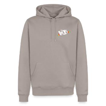 Roots Rasta - Sweat à capuche Premium bio Homme - taupe - Devant - Nico (187cm)