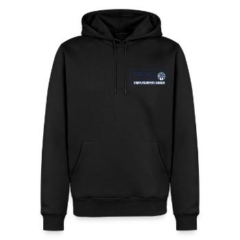 Surfing is more important than that! (Tag) - Men’s Premium Organic Hoodie - black - Front - Nico (187cm)