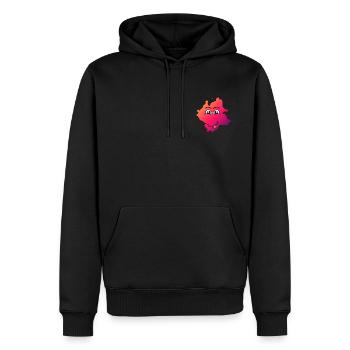 Kleksi© - La teinture avec style #11 - Sweat à capuche Premium bio Homme - noir - Devant - Nico (187cm)