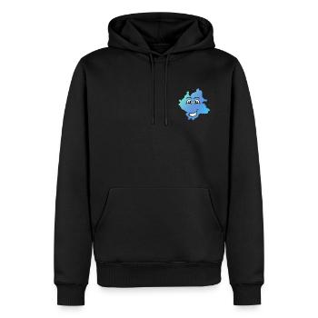 Kleksi© - La teinture avec style #20 - Sweat à capuche Premium bio Homme - noir - Devant - Nico (187cm)