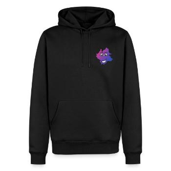 Kleksi© - La teinture avec style #19 - Sweat à capuche Premium bio Homme - noir - Devant - Nico (187cm)