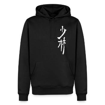 Shaolin - Men’s Premium Organic Hoodie - black - Front - Nico (187cm)