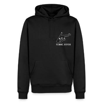 Girly Gun - Sweat à capuche Premium bio Homme - noir - Devant - Nico (187cm)