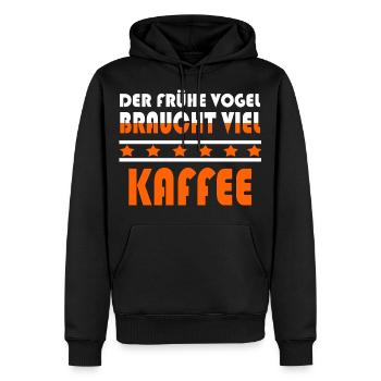 German5 - Männer Premium Bio Hoodie - Schwarz - Vorne - Nico (187cm)