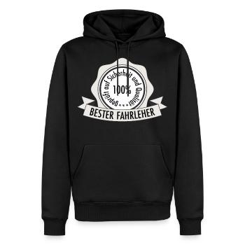 Meilleur instructeur de conduite chemise drôle auto-école cadeau - Sweat à capuche Premium bio Homme - noir - Devant - Nico (187cm)