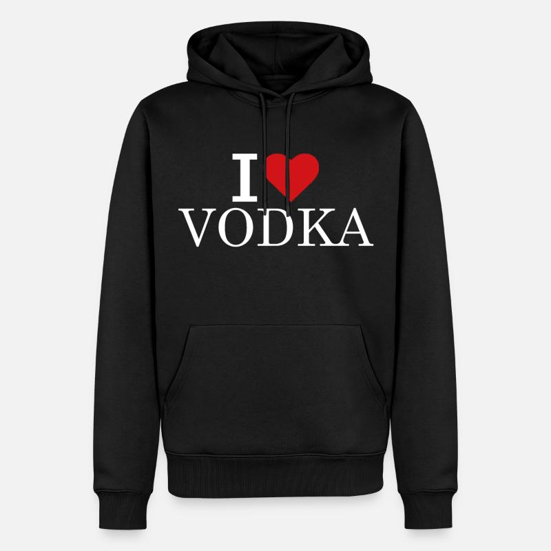 Vodka, alcool, vodka. - Sweat à capuche Premium bio Homme - noir