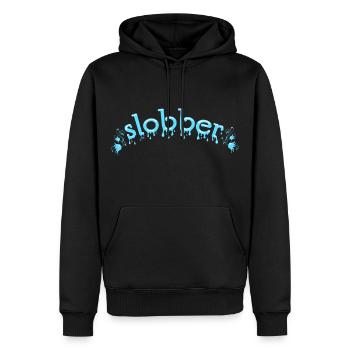 Sabbern Shirt ● Geifern & Schlabbern ● Geschenk - Männer Premium Bio Hoodie - Schwarz - Vorne - Nico (187cm)