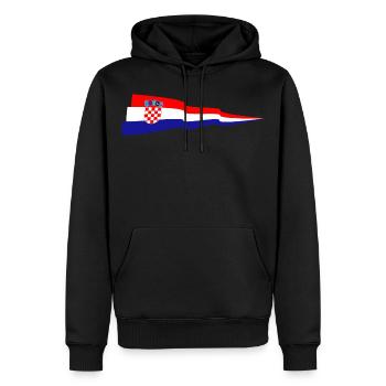 Kroatien Hrvatska Flagge Fahne Hrvate Domovina - Männer Premium Bio Hoodie - Schwarz - Vorne - Nico (187cm)