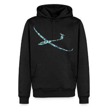 Segelflieger bunt Pilot gleiten Thermik Geschenk - Männer Premium Bio Hoodie - Schwarz - Vorne - Nico (187cm)