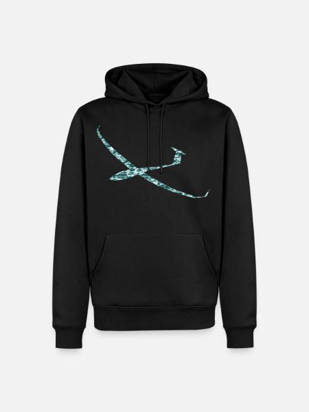 Planeurs multicolore pilote glisser thermicité cadeau - Sweat à capuche Premium bio Homme - noir
