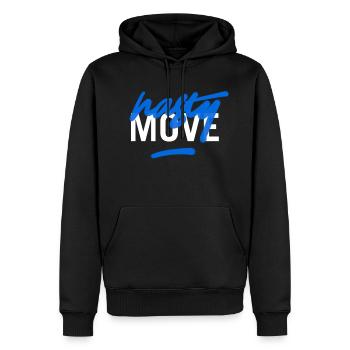 Nasty Move Bleu Graffiti Sportswear - Sweat à capuche Premium bio Homme - noir - Devant - Nico (187cm)