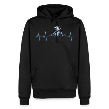 Snowboarder Snowboard Herzschlag - Männer Premium Bio Hoodie - Schwarz - Vorne - Nico (187cm)