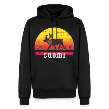 Finnland Urlaub - Männer Premium Bio Hoodie - Schwarz - Vorne - Nico (187cm)