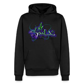 Soul - Schweizer Graffiti-Kleidungsmarke - Männer Premium Bio Hoodie - Schwarz - Vorne - Nico (187cm)