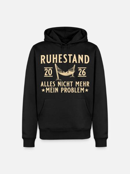 Ruhestand 2026 Kollege Abschied Rentner - Männer Premium Bio Hoodie - Schwarz