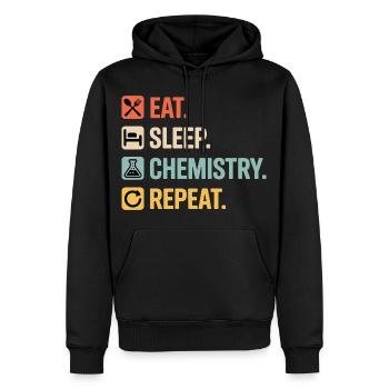 Club des étudiants en chimie fier - Sweat à capuche Premium bio Homme - noir - Devant - Nico (187cm)