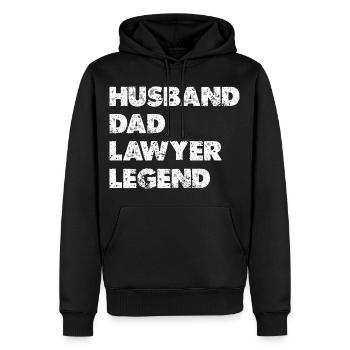 Ehemann Vater Anwalt Legende - Männer Premium Bio Hoodie - Schwarz - Vorne - Nico (187cm)
