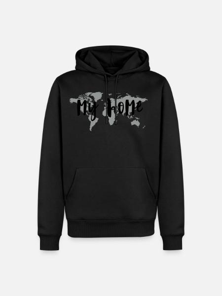 my home - Männer Premium Bio Hoodie - Schwarz