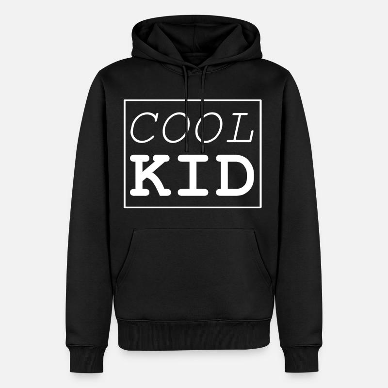 Cool Kid - Männer Premium Bio Hoodie - Schwarz