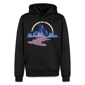 Magic place in nature - Men’s Premium Organic Hoodie - black - Front - Nico (187cm)