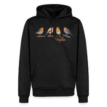 Vögeln - Männer Premium Bio Hoodie - Schwarz - Vorne - Nico (187cm)