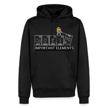 Wichtige Elemente für Kekse Liebhaber - Männer Premium Bio Hoodie - Schwarz - Vorne - Nico (187cm)